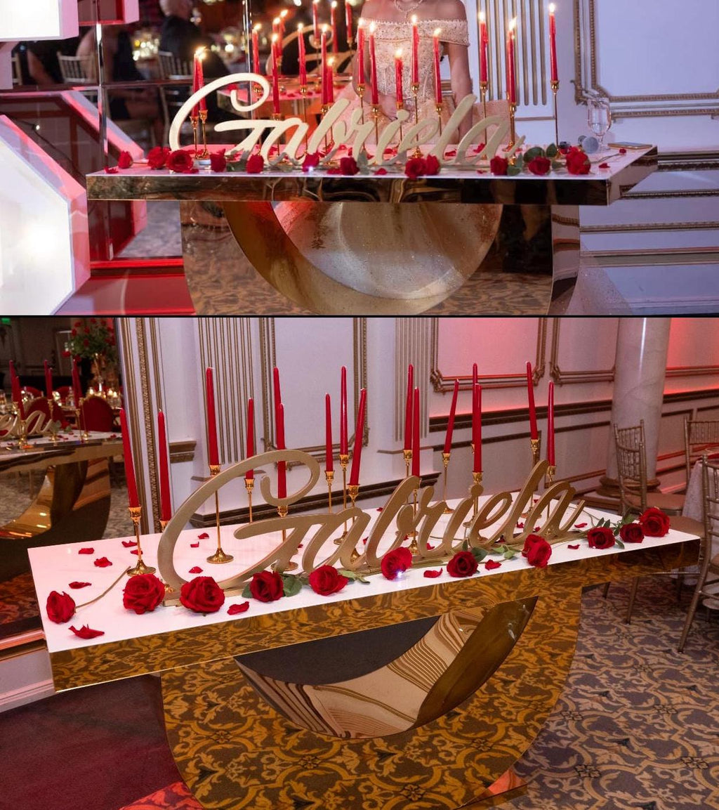 Personalized Wooden Name Sign, Custom Name Decor, Sweet 16 Name Sign, Bat Mitzvah Centerpiece, Freestanding Wooden Name Sign