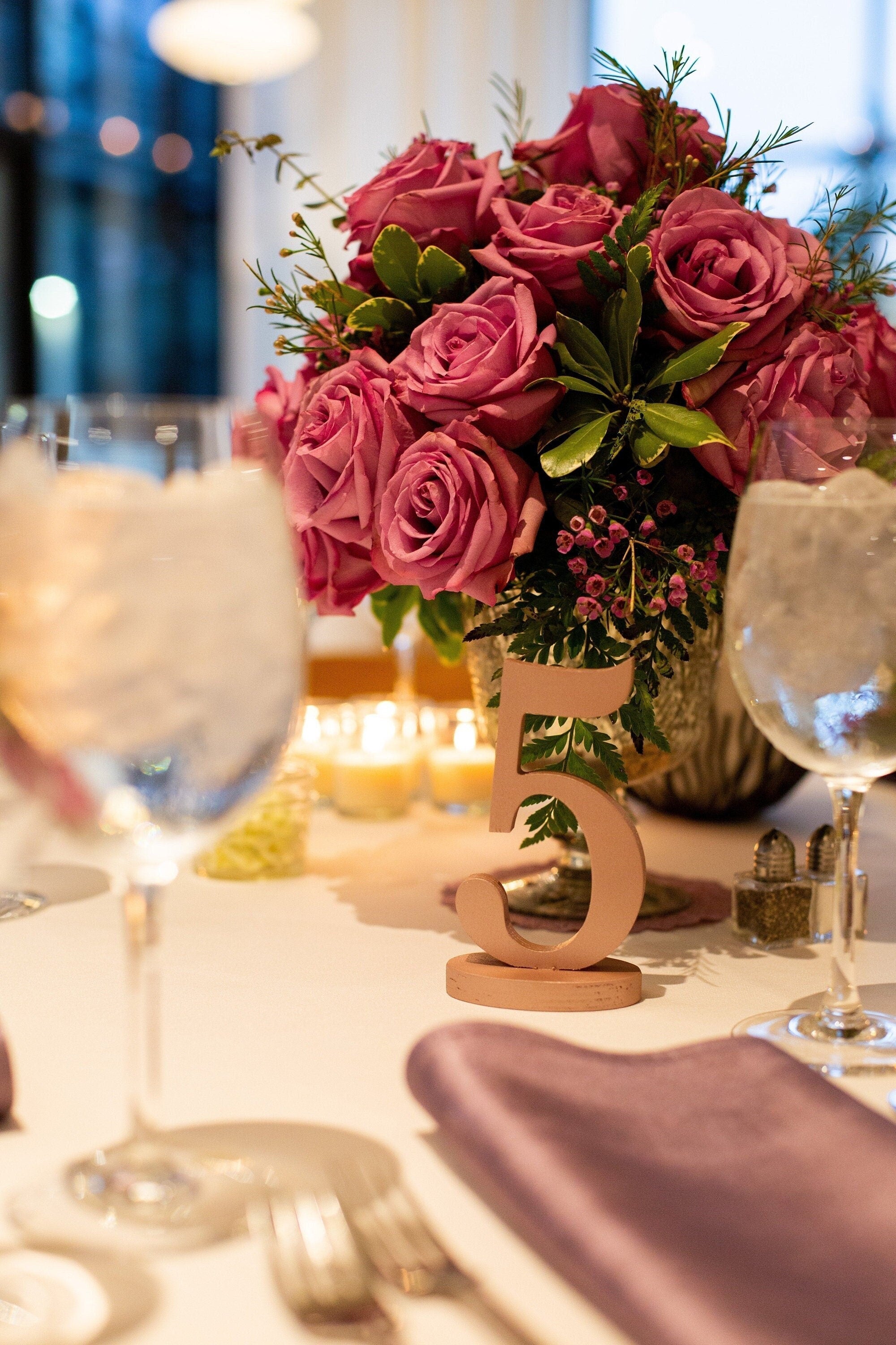 Wood Wedding Table Numbers, Wooden Table Number Signs, Rustic Wedding Reception Decor, Laser Cut Table Numbers, Wedding Centerpiece