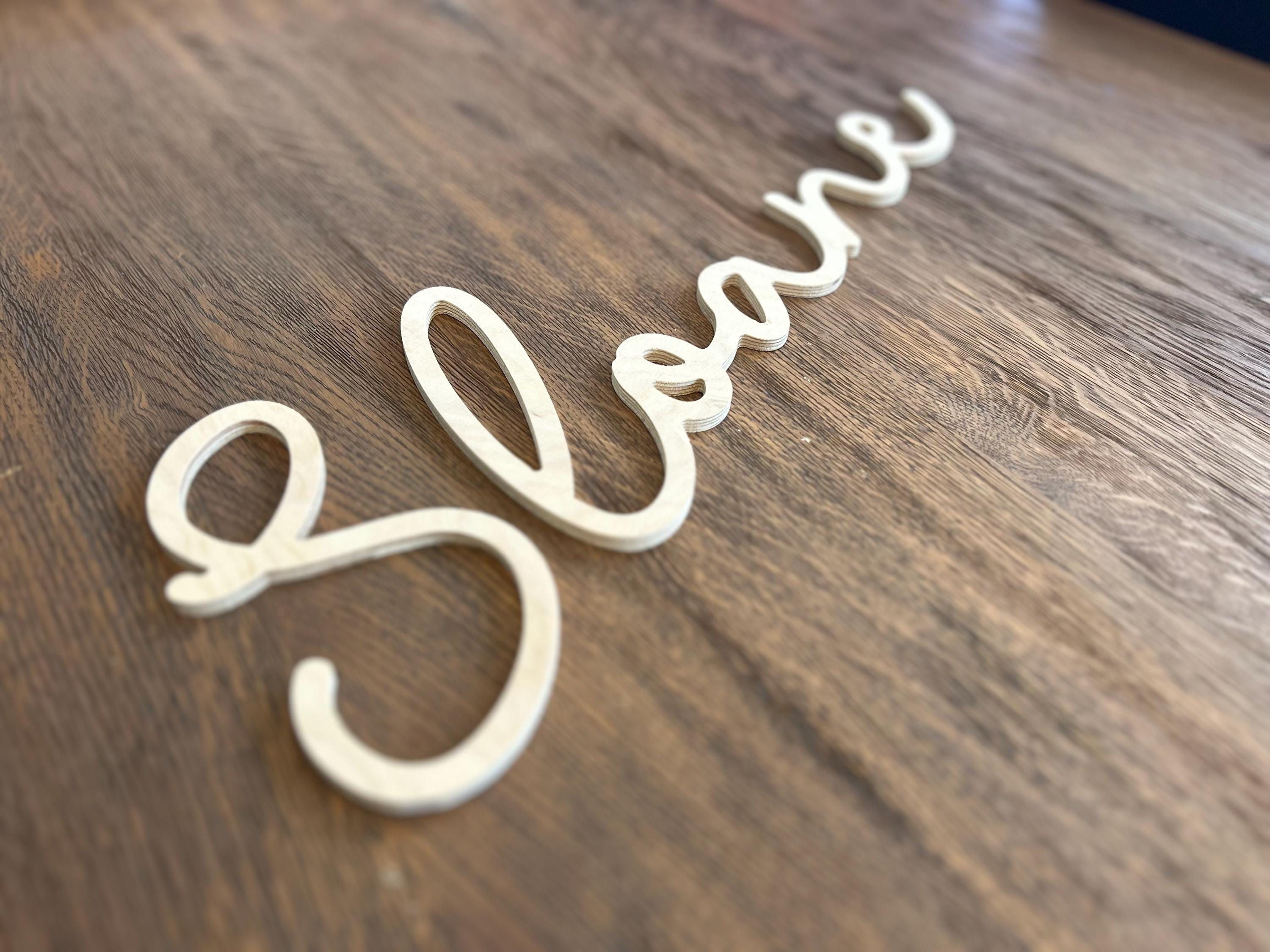 Custom Baby Name Sign, Personalized Nursery Name Sign, Wooden Baby Name Wall Decor, Nursery Wall Name, Baby Room Decor, Above Crib Sign