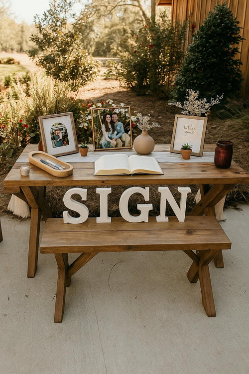 Custom Freestanding Wood Letters, Wedding Table Decor, Birch Plywood Letters, Rustic Wedding Decoration, Personalized Table Sign