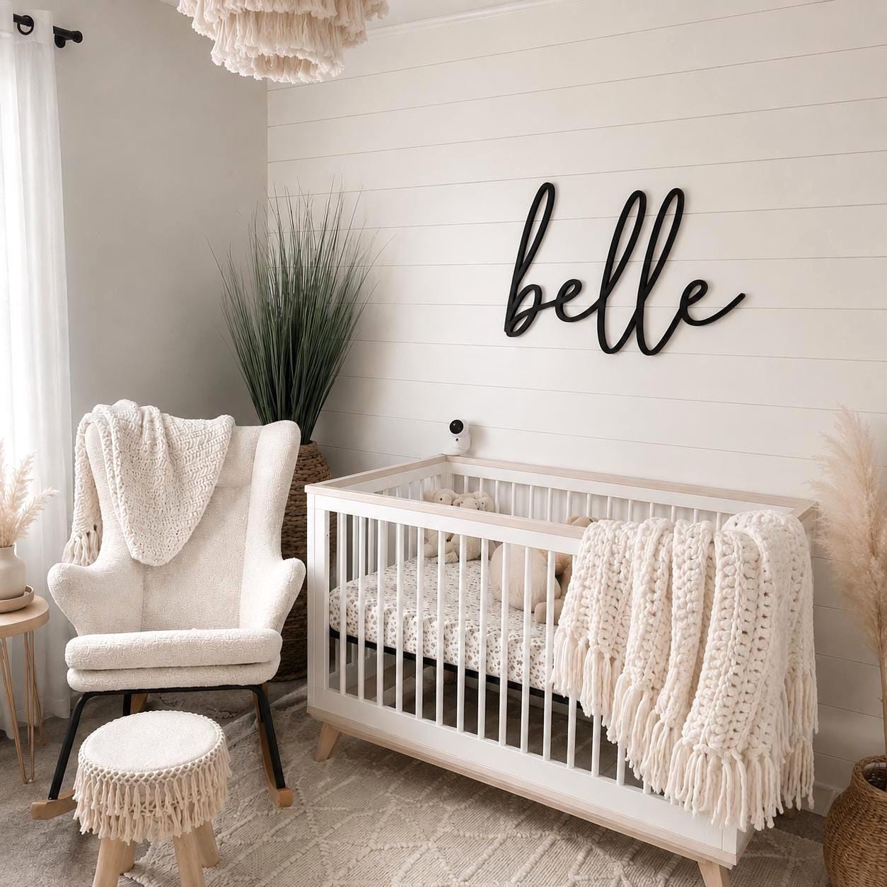 Custom Baby Name Sign, Personalized Nursery Name Sign, Wooden Baby Name Wall Decor, Nursery Wall Name, Baby Room Decor, Above Crib Sign