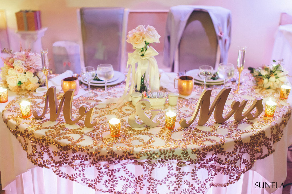 Mr & Mrs Wedding Table Sign, Wooden Sweetheart Table Decoration, Rustic Head Table Letters, Wedding Reception Decor, Freestanding Wood Cutout Set