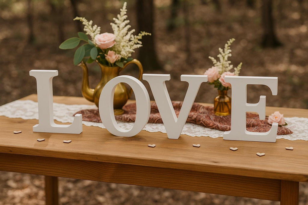 Custom Freestanding Wood Letters, Wedding Table Decor, Birch Plywood Letters, Rustic Wedding Decoration, Personalized Table Sign