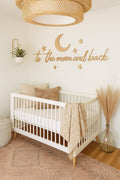 To the Moon and Back Wooden Wall Sign | Nursery Decor