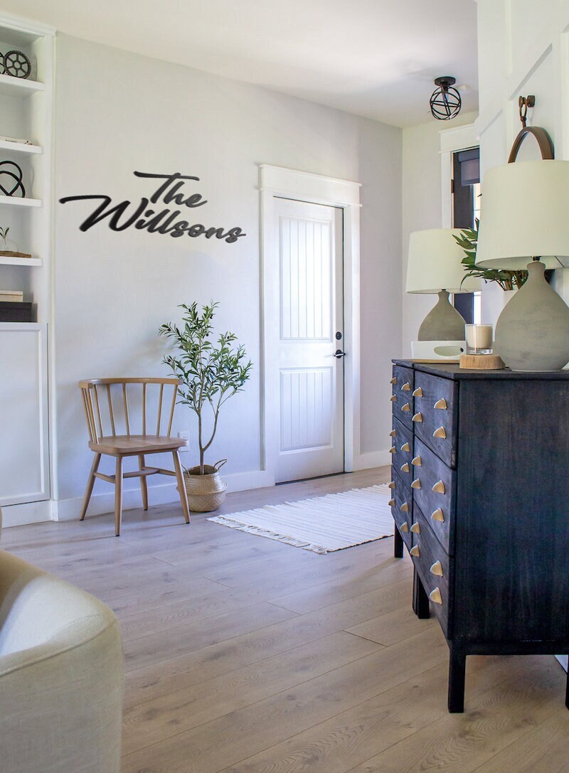 Farmhouse Last Name Wall Sign | Personalized Wood Family Sign for Entryway | Custom Surname Home Decor | Birch Plywood Sign New Home Gift