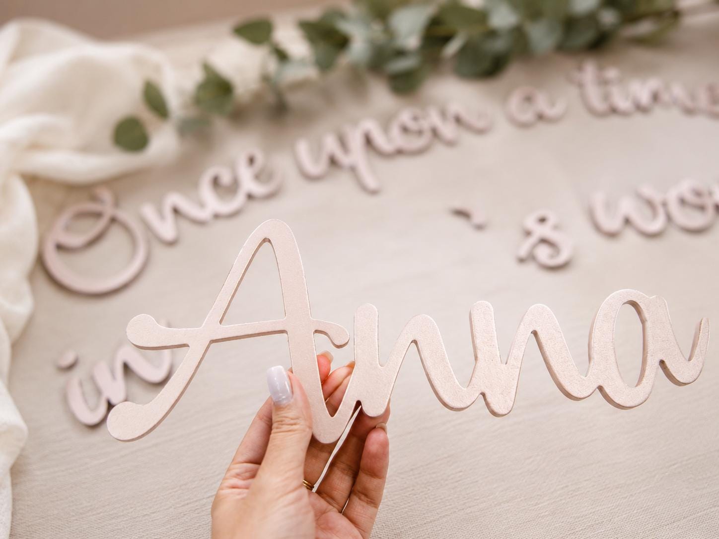 Once Upon a Time Sign with Name | Wooden Wall Sign for Nursery | Custom Nursery Reading Nook Decor | Story time Sign | Kids Room Bookshelf
