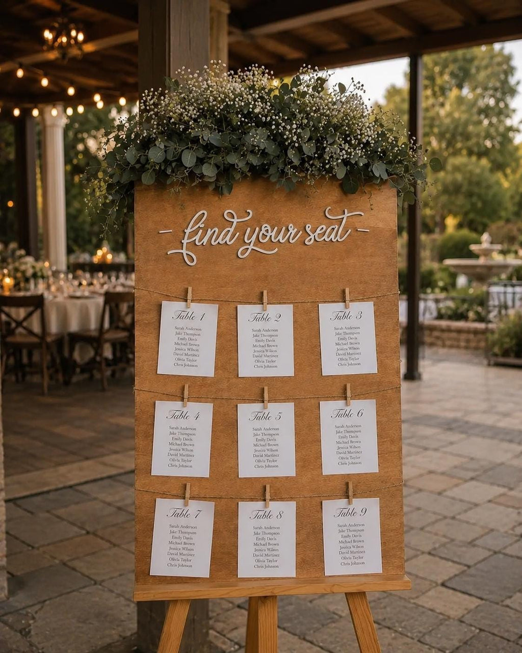 Wedding Seating Chart Sign, Custom Wooden Seating Chart, Find Your Seat Sign, Personalized Wedding Seating Plan, Rustic Wedding Decor