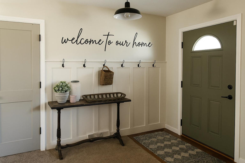 Farmhouse Last Name Wall Sign | Personalized Wood Family Sign for Entryway | Custom Surname Home Decor | Birch Plywood Sign New Home Gift