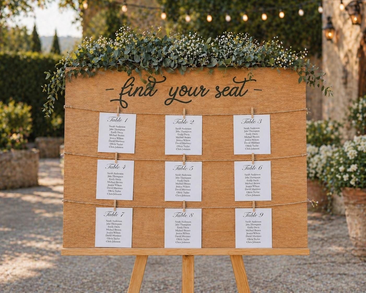 Wedding Seating Chart Sign, Custom Wooden Seating Chart, Find Your Seat Sign, Personalized Wedding Seating Plan, Rustic Wedding Decor
