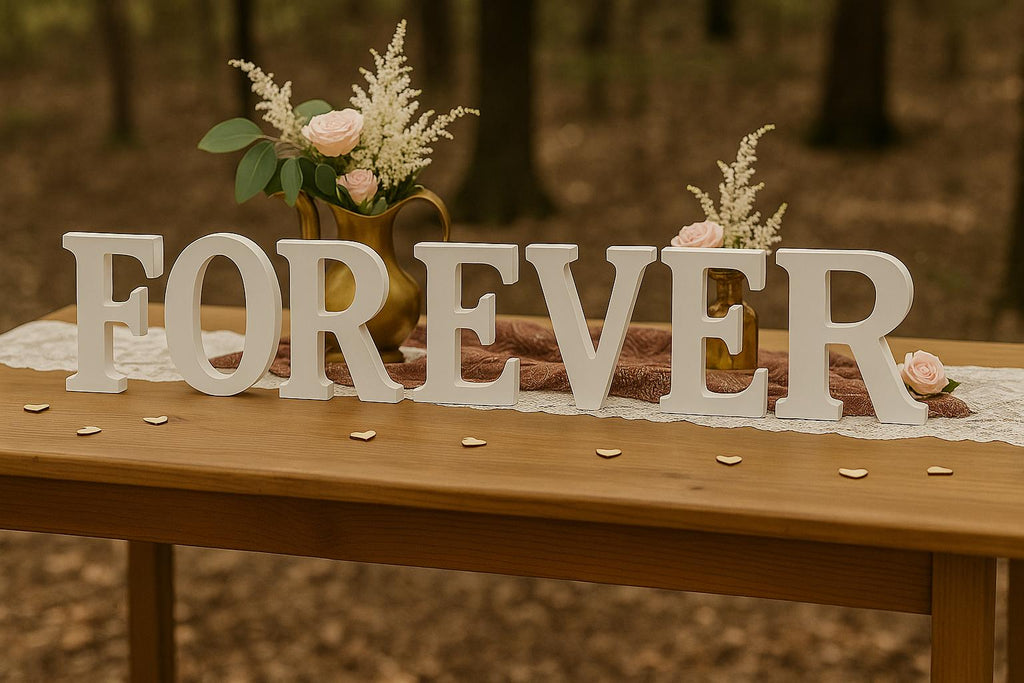 Custom Freestanding Wood Letters, Wedding Table Decor, Birch Plywood Letters, Rustic Wedding Decoration, Personalized Table Sign