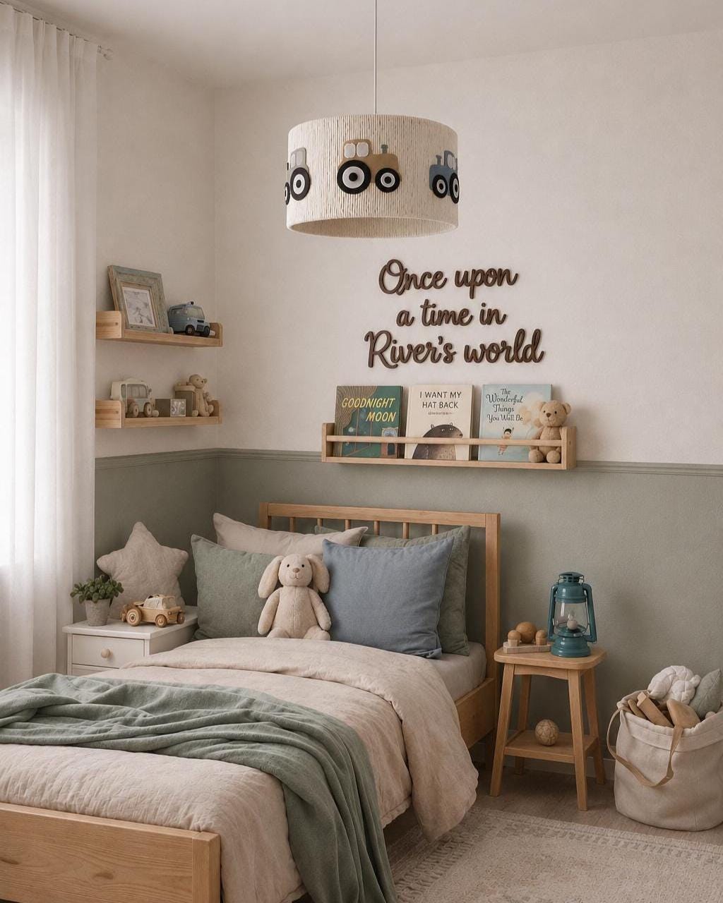 Once Upon a Time Sign with Name | Wooden Wall Sign for Nursery | Custom Nursery Reading Nook Decor | Story time Sign | Kids Room Bookshelf
