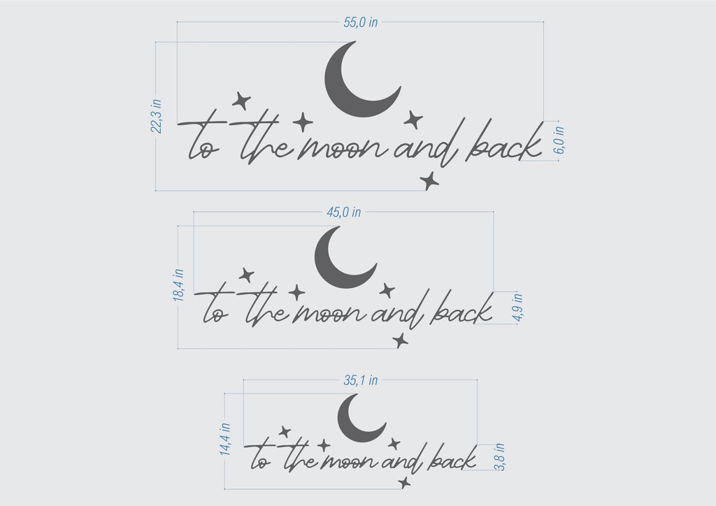 To the Moon and Back Wooden Wall Sign | Nursery Decor
