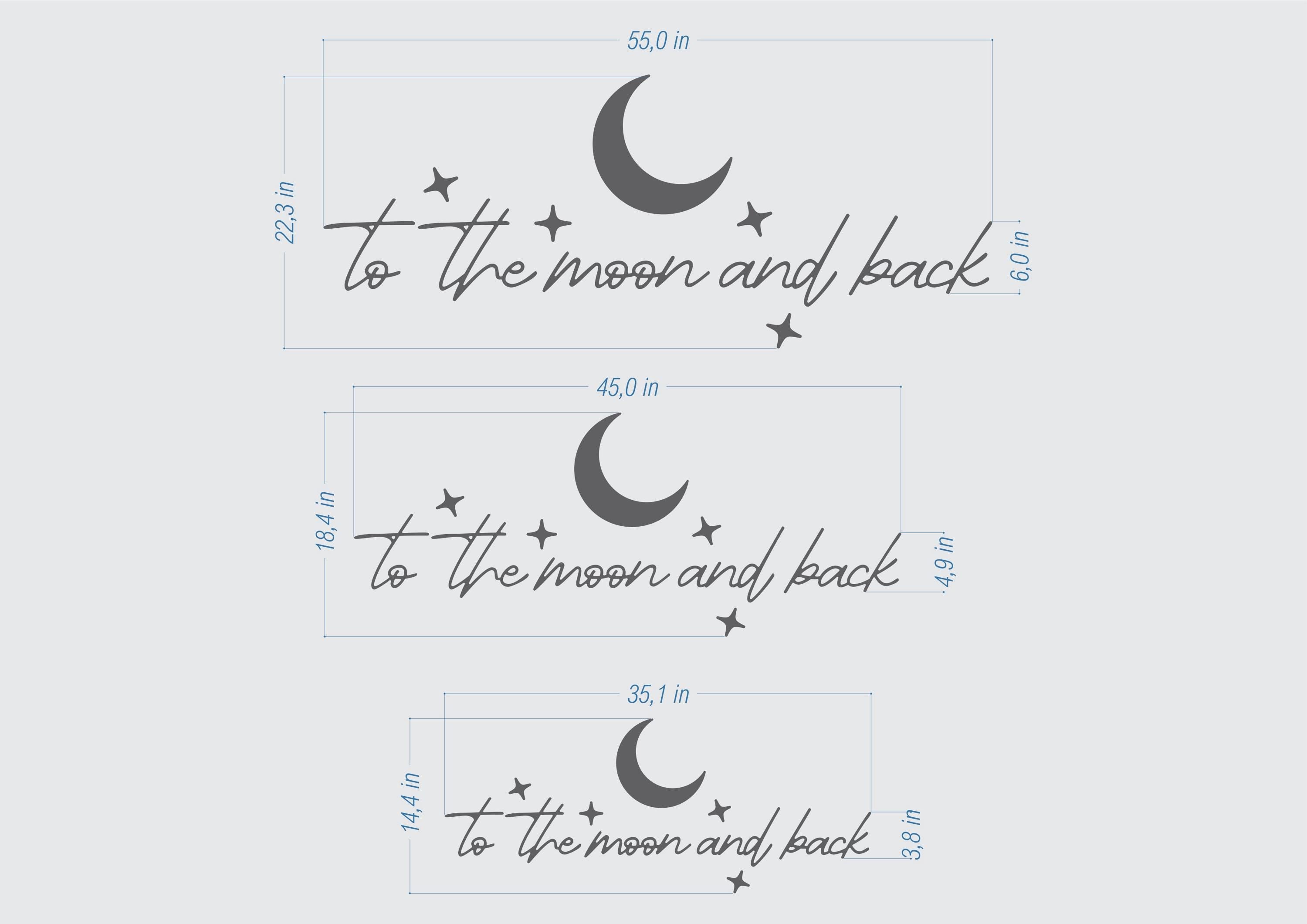 To the Moon and Back Wooden Wall Sign | Nursery Decor