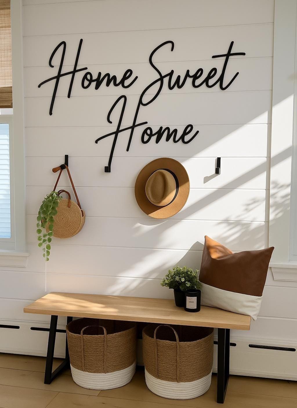 Farmhouse Last Name Wall Sign | Personalized Wood Family Sign for Entryway | Custom Surname Home Decor | Birch Plywood Sign New Home Gift